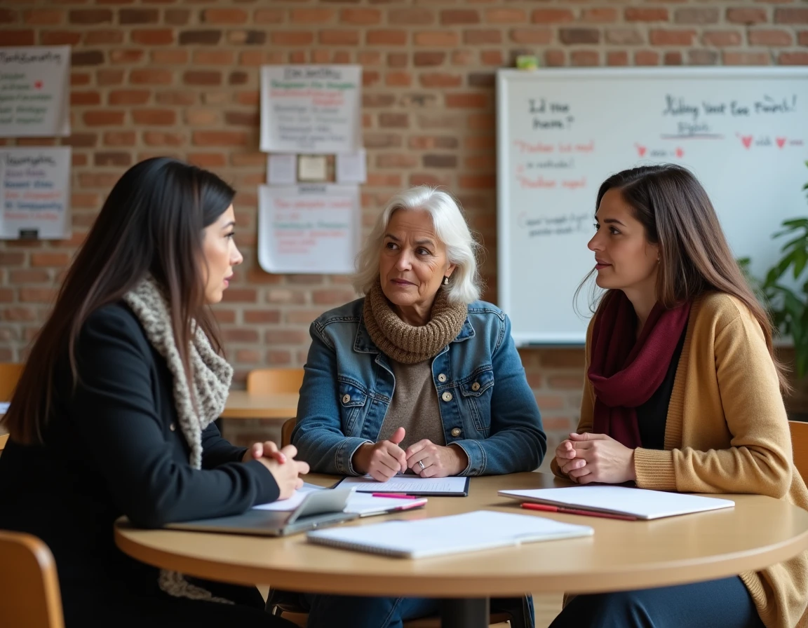 Groupe de femmes participant à un atelier sur la culture numérique et l'égalité des genres dans un espace communautaire